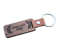 Personalised Add Your Message Wreath Engraved Wooden Koa Wood Keyring