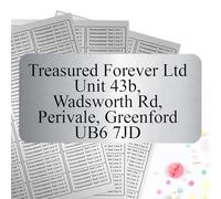 Personalised Address Labels Stickers Custom Printed. Self Adhesive A4 Sheets for Envelopes, Parcels, Party Bags, Mini Return Labels & Change of Address - 24 Silver Labels (63.5 x 33.9mm)