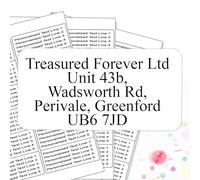 Personalised Address Labels Stickers Custom Printed. Self Adhesive A4 Sheets for Envelopes, Parcels, Party Bags, Mini Return Labels & Change of Address - 12 White Labels (76.2 x 46.4mm)