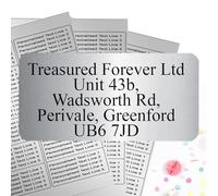 Personalised Address Labels Stickers Custom Printed. Self Adhesive A4 Sheets for Envelopes, Parcels, Party Bags, Mini Return Labels & Change of Address - 12 Silver Labels (76.2 x 46.4mm)