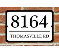 Personalised Address Plaque - Custom House Number and Street Name Sign for Outdoor Wall, Gate or Front Door