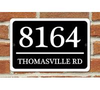 Personalised Address Plaque - Custom House Number and Street Name Sign for Outdoor Wall, Gate or Front Door