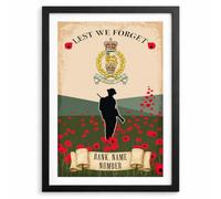 Personalised Adjutant General Corps Print Military Regiment Army Veteran Gift A3 Framed Custom Rank Name Number Remembrance Gift VPV06