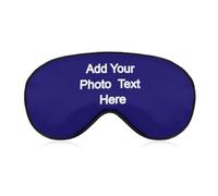 Personalised Adults Unisex Sleep Eye Mask for Men Women, Custom Eye Cover for Sleeping Light Blocking Soft and Comfortable Blindfold Night Eyepatch Eye Blinder for Travel Sleeping Shift Work