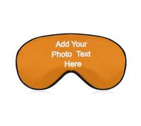 Personalised Adults Unisex Sleep Eye Mask for Men Women, Custom Eye Cover for Sleeping Light Blocking Soft and Comfortable Blindfold Night Eyepatch Eye Blinder for Travel Sleeping Shift Work