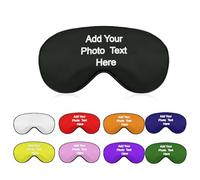Personalised Adults Unisex Sleep Eye Mask for Men Women, Custom Eye Cover for Sleeping Light Blocking Soft and Comfortable Blindfold Night Eyepatch Eye Blinder for Travel Sleeping Shift Work