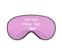 Personalised Adults Unisex Sleep Eye Mask for Men Women, Custom Eye Cover for Sleeping Light Blocking Soft and Comfortable Blindfold Night Eyepatch Eye Blinder for Travel Sleeping Shift Work