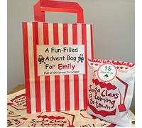 Personalised Advent Calendar Bag Plus 24 Paper Bags & 24 Christmas Stickers
