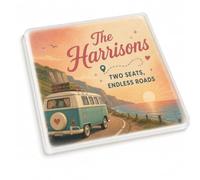 Personalised Adventure Before Dementia Campervan Acrylic Coaster