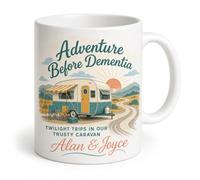 Personalised Adventure Before Dementia Caravan Mug Gift For Couple