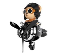 Personalised Air Vent Clip - Propeller Air Outlet Aromatherapy Fragrance | Bear Pilot Retro Airplane Car Air Freshener | Car Perfume Diffuser - Decoration Cool Creative Cartoon Bear for Mothers