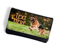 Personalised Alsatian Dog Tobacco Pouch Rolling Cigarette Baccy Case Pet German Shepherd Smoking Gift KS167