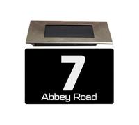 Personalised Aluminium House Sign With Solar Light Customised With Your House Number And Street Name 280 X 160mm Black