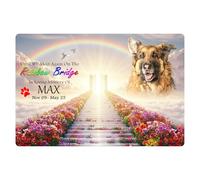Personalised Aluminium Pet Remembrance Fridge Magnet 10x15cm Custom Rainbow Bridge Keepsake