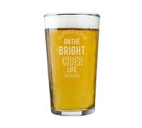 Personalised Always Look On The Bright Cider Life Pint Glass