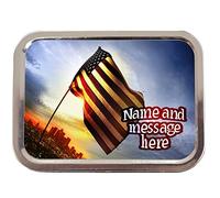 Personalised American Flag USA St171 2oz Tobacco Tin | Baccy Storage | Pill Box | Cigarette Rolling Stash Can