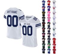 Personalised American Football Jersey Customised Rugby Jersey with Name, Number, Team Name for Men/Women/Kids Quick Dry Breathable Fabric Moisture Wicking Active Tops #26