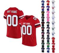 Personalised American Football Jersey Customised Rugby Jersey with Name, Number, Team Name for Men/Women/Kids Quick Dry Breathable Fabric Moisture Wicking Active Tops #21