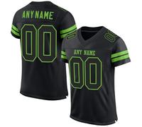 Personalised American Football Jersey Customised Rugby Jersey with Name/Number/Team Name for Men/Women/Kids Black