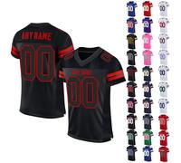 Personalised American Football Jersey Customised Rugby Jersey with Name, Number, Team Name for Men/Women/Kids Quick Dry Breathable Fabric Moisture Wicking Active Tops #07