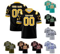 Personalised American Football Jersey, Football Shirt Customise Oversized K-ids, Customized Jersey, American Football Jersey Yellow