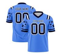 Personalised American Football Jersey Uniform for Men/Women/Boys/Girls/Kids/Youth,Sports Moisture Quick Dry Breathable T-Shirts with Anti-Odour Athletic Tops Custom Jersey with Team Name Number S-7XL