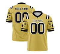 Personalised American Football Jersey Uniform for Men/Women/Boys/Girls/Kids/Youth,Sports Moisture Quick Dry Breathable T-Shirts with Anti-Odour Athletic Tops Custom Jersey with Team Name Number S-7XL