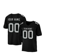 Personalised American Football Jersey Uniforms for Men/Women/Boys/Girls/Kids/Youth, Breathable Sports T-Shirts Moisture Wicking with Anti-Odour Technology Active Athletic Tops Jersey Team Shirt S-7XL