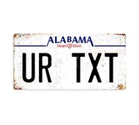 Personalised American Number Plates - Custom Alabama - Sticky Pads | Printed Metal Wall Sign Plaque Printed Metal Wall Sign Plaque Show Plate