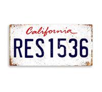 Personalised American Number Plates - Custom California v3 - Sticky Pads | Printed Metal Wall Sign Plaque Printed Metal Wall Sign Plaque Show Plate