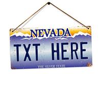 Personalised American Number Plates - Custom Nevada - Holes and Twine | Printed Metal Wall Sign Plaque Show Plate
