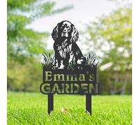 Personalised American Water Spaniel Dog Metal Garden Sign, Dog Memorial Plaque, Pet Tombstones for Grave, Dog Remembrance Gifts, Pet Name Plaque, Custom Yard Sign With Stake, Outdoor Garden Decor