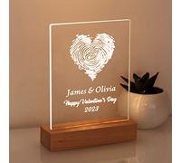 Personalised Anniversary Cards Valentines Gifts for Her Him Personalised Gifts Led Light Up Card for Women Her Him Husband Man Customised for Boyfriend Girlfriend(Design 2)