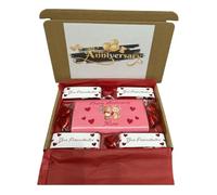 Personalised Anniversary chocolate gift box with wrappers - Teddy Bears