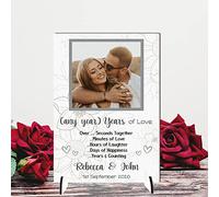 Personalised Anniversary Plaque - Custom A5/A4 MDF & Acrylic Sign - Milestone Anniversaries (1st, 25th, 30th, 35th, 40th, 45th, 50th, 55th, 60th (10. Personalised Anniversary, Acrylic A4 30cm x 21cm)