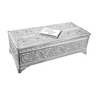 Personalised Antique Silver Plated Jewellery Box