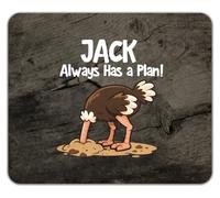 Personalised Any Name Always Has a Plan Funny Ostrich Mouse Mat Pad 24cm x 19cm