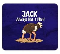 Personalised Any Name Always Has a Plan Funny Ostrich Mouse Mat Pad 24cm x 19cm