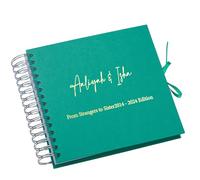 Personalised Any Name and Text Multiple Colour Scrapbook Photo Album Foil Print (Emerald Green)