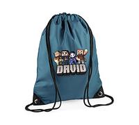 Personalised ANY NAME Cool Pixel Art funny Video Gamer, Gaming Enthusiast, Back to School, Premium Drawstring Bag, PE Gym Kit School, Swimming, Birthday/Secret Santa, PE Kids Sport Rucksack.