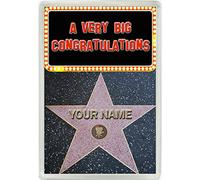 Personalised Any Name Hollywood Walk Of Fame Star Congratulations Jumbo Fridge Magnet Ideal Birthday Gift 741