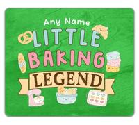 Personalised Any Name Little Baking Legend Mouse Mat Pad 24cm x 19cm