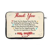 Personalised ANY NAME Thank You for Being There for Me, Gifts for Teachers Day, Teacher Appreciation, Nursery Teacher, End of Term, iPad Air/Pro/Mini, Laptop Sleeve/Cover. (13")