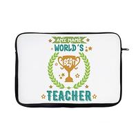 Personalised ANY NAME World’s Best Teacher, Thanks Giving, Appreciation, School Leaving, Retirement, Birthday Present, iPad Air/Pro/Mini, Laptop Sleeve/Cover. (13")