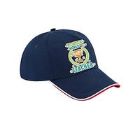 Personalised Any Name World’s Best Teacher, Thanks Giving, Appreciation, School Leaving, Retirement, Birthday Present, Authentic Piped 5 Panel Cap. (French Navy Classic Red White)