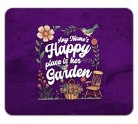 Personalised Any Name's Happy Place is Her Garden Mouse Mat Pad 24cm x 19cm