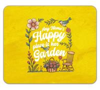 Personalised Any Name's Happy Place is Her Garden Mouse Mat Pad 24cm x 19cm
