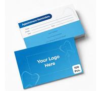 Personalised Appointment Cards for Dental Practices, Add Logo, Design or Text, 100 Pack, 324 GSM, 85 x 55 mm, Double-Sided Printing, Appointment Reminder Cards for Local Businesses and Shops