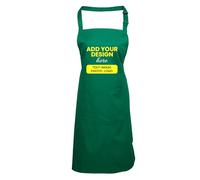 Personalised Apron for Men & Women - Apron with Name, Text or Image - Cooking, BBQ, Baking & Chef Aprons With Pocket - Customised Kitchen Gifts for Adults, Mum & Dad - Unique Gift Idea - Green