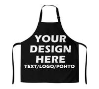 Personalised Apron For Women&Men - Design Your Own Kitchen Apron Add Your Text/Image/Photo, Custom Apron With Pockets, Personalised Aprons Birthday Or Housewarming Gift For Chef